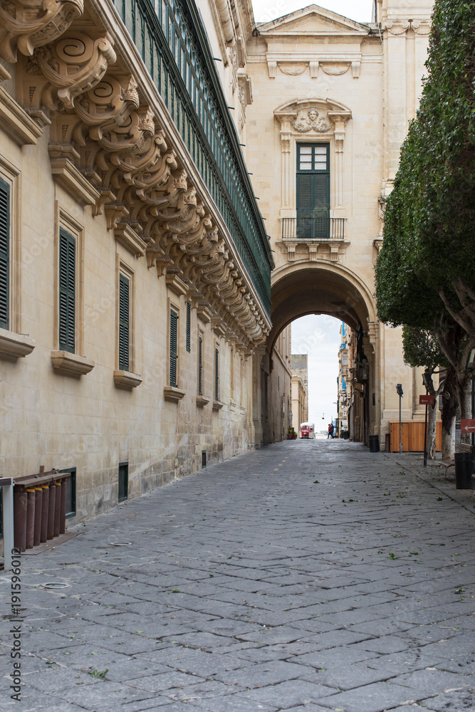 Partial view of Grand Master Palace and Queen Victoria Square, Valletta, Malta