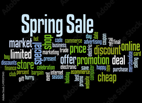 Spring sale word cloud concept 3