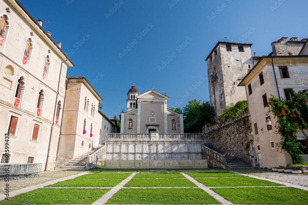 Feltre old square, Italy
