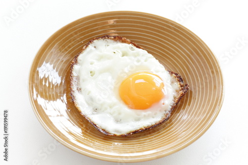 Sunny side up fried egg photo