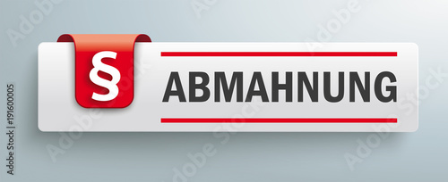 Abmahnung Banner Paragraf 