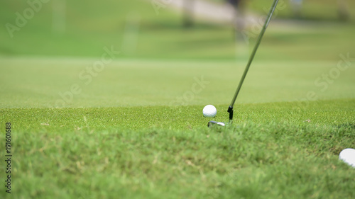 grass, golfer, green, hole, play, sport, tee, golf, ball, course, game, field, player, club, shot, competition, leisure, golfing, activity, recreation, training, outside, summer, swing, exercise, life