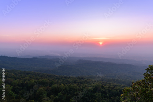 sunset at Phu Hin Rong Kla National Park