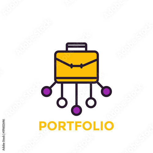 portfolio icon, linear style