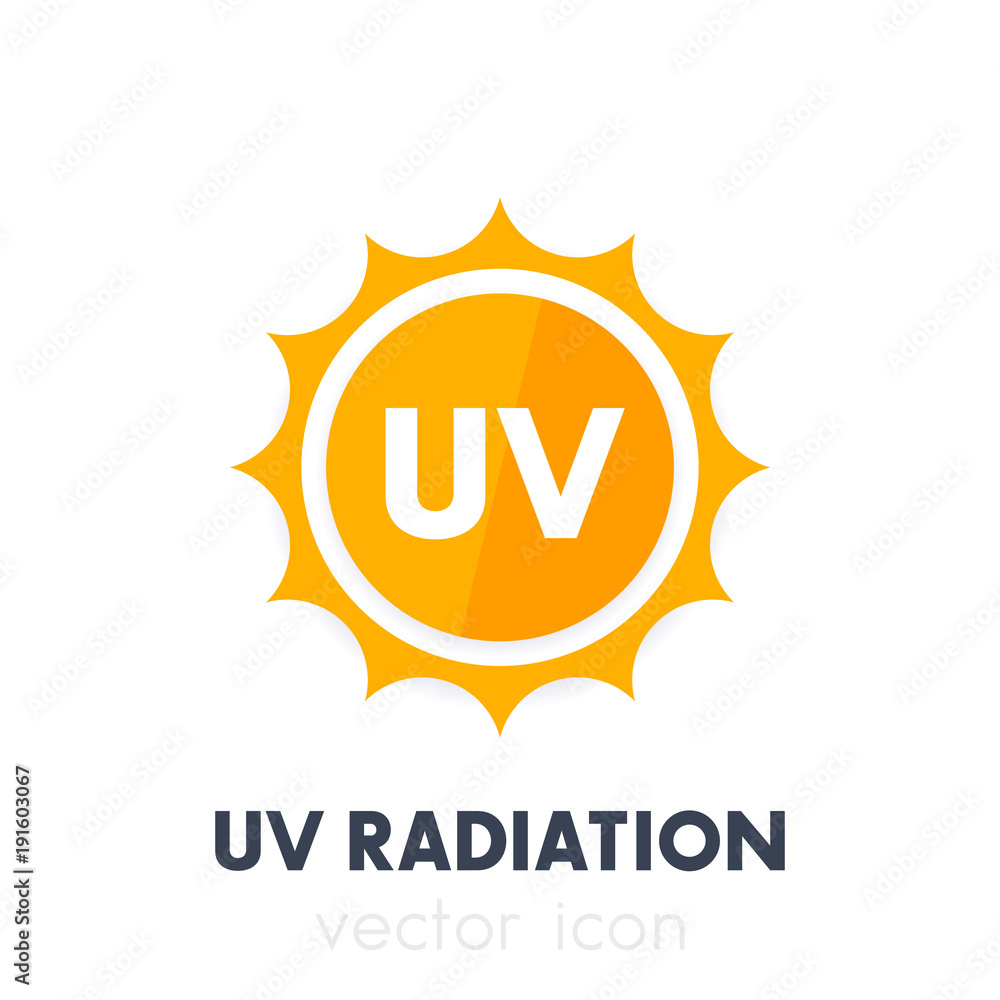 Fototapeta premium UV radiation, ultraviolet icon