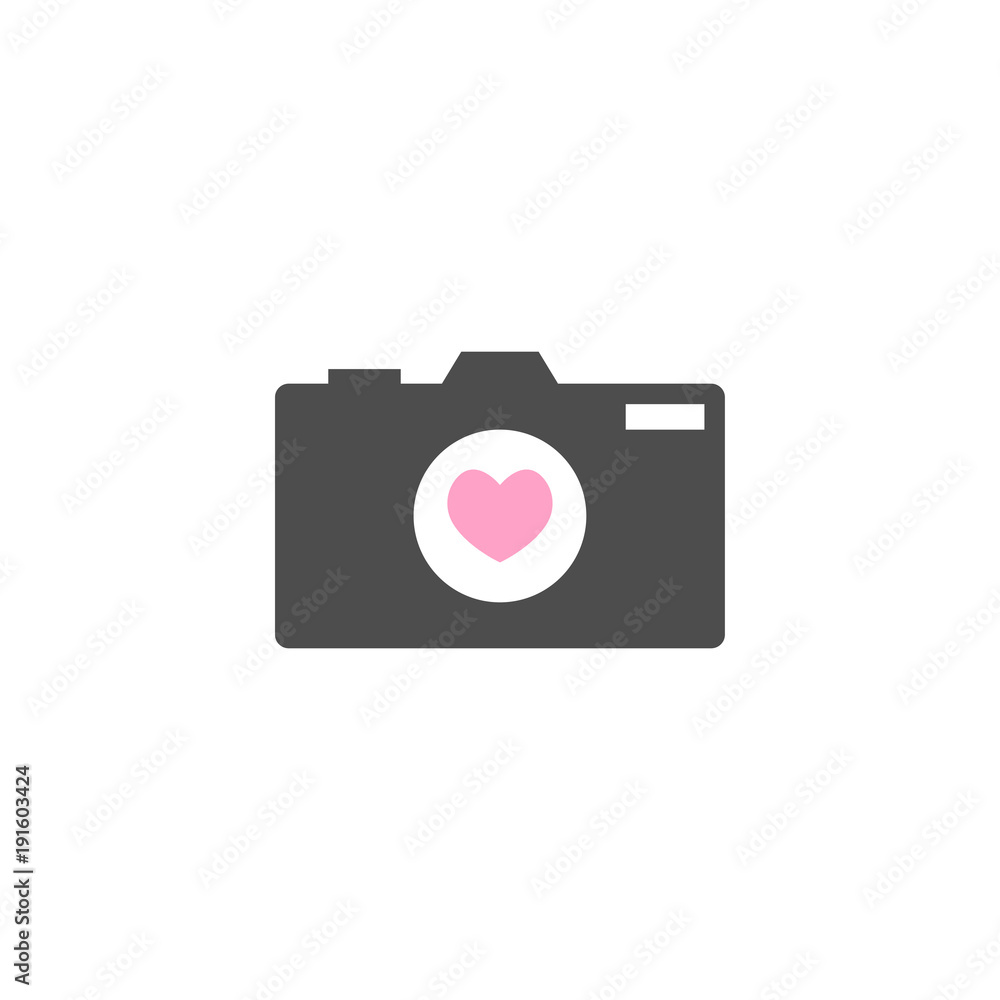 Camera with love lens graphic template Camera with love lens graphic template