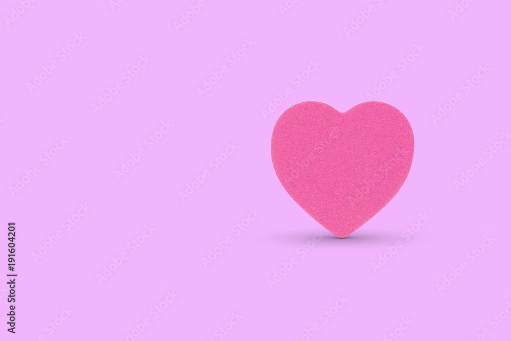 pink heart shape on note paper