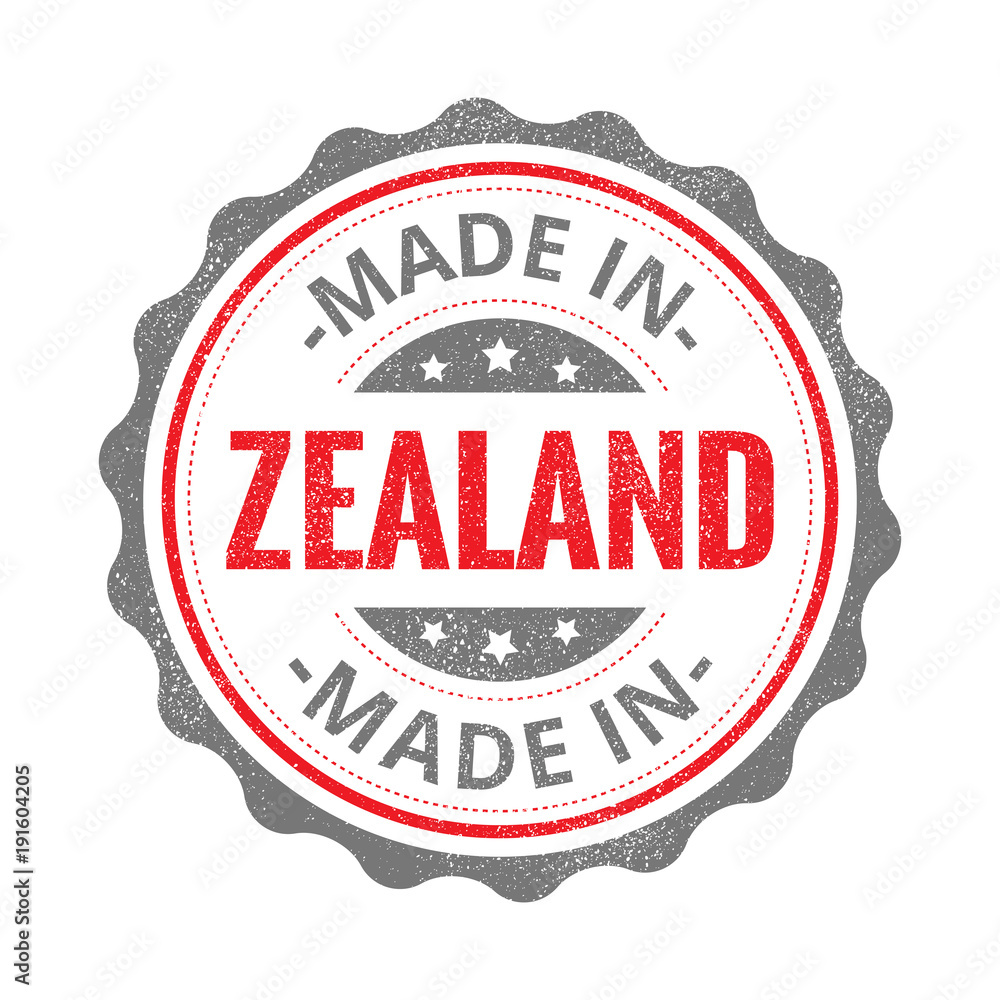 Made in Zealand stamp isolated on white background. Zealand Label. Made in Zealand stamp isolated on white background. Zealand Label.