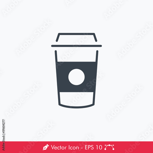 Plastic Cup Icon / Vector