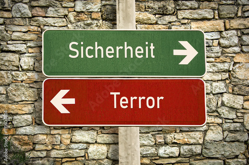 Schild 316 - Terror vs Sicherheit