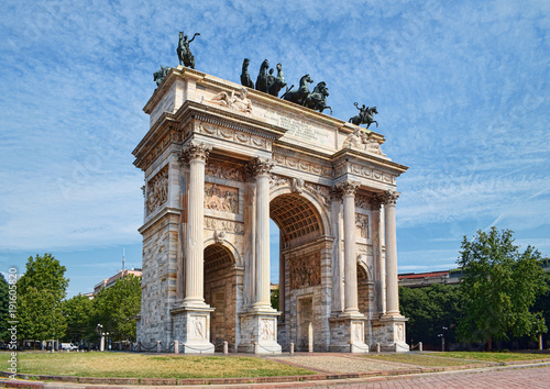 Arch of Peace in Sempione Park, Milan, Lombardy, Italy
