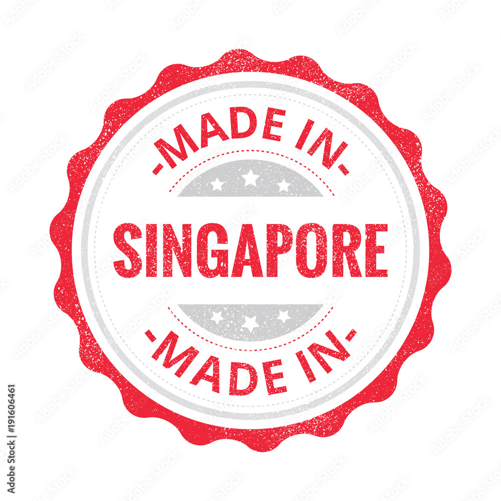 Made in Singapore stamp isolated on white background. Singapore Label. Made in Singapore stamp isolated on white background. Singapore Label.