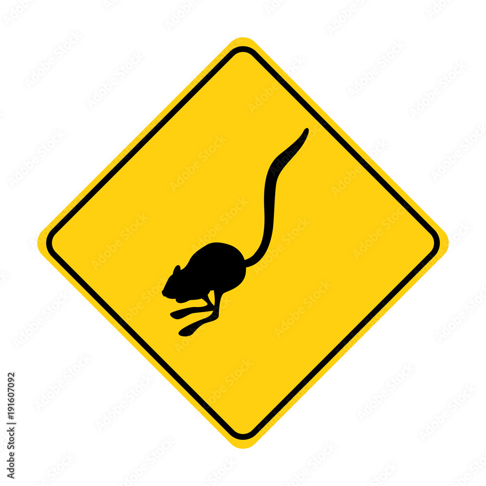 dipus silhouette animal traffic sign yellow vector dipus silhouette animal traffic sign yellow vector