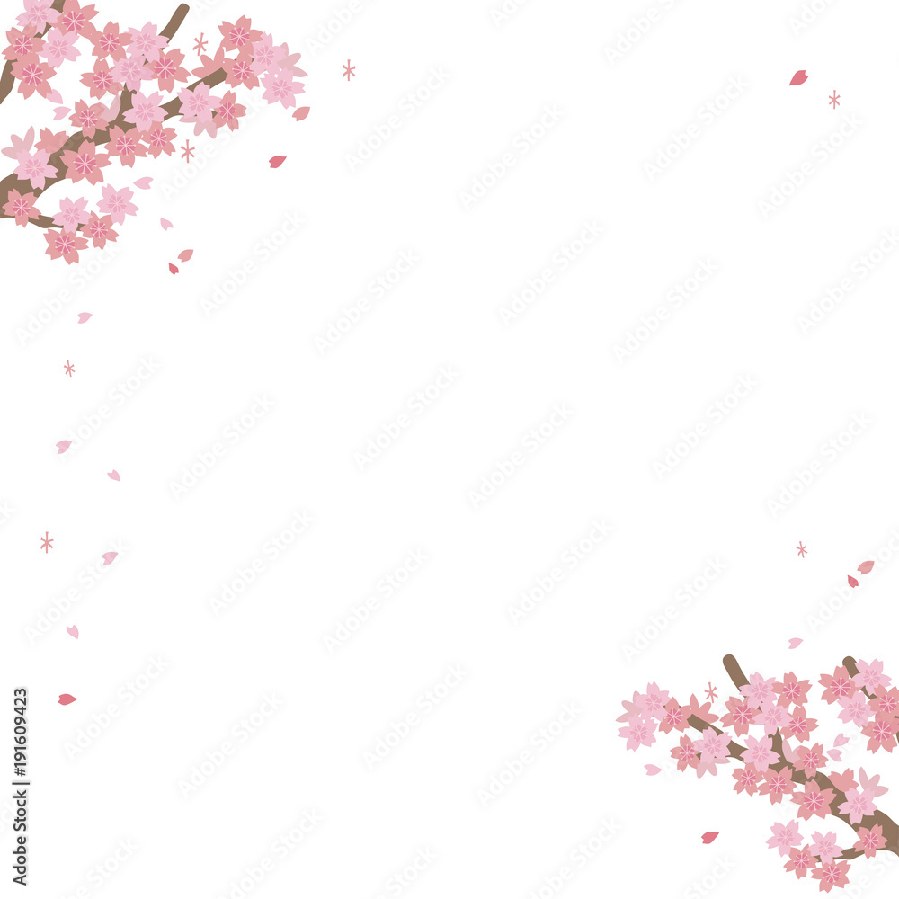 桜　フレーム　イラスト
