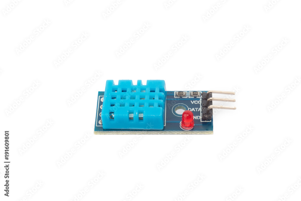 Temperature and humidity sensor for DIY projects isolated on white ... Circuit Diagram