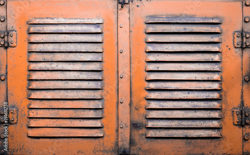 rusty metal doors - industrial furniture, vintage style