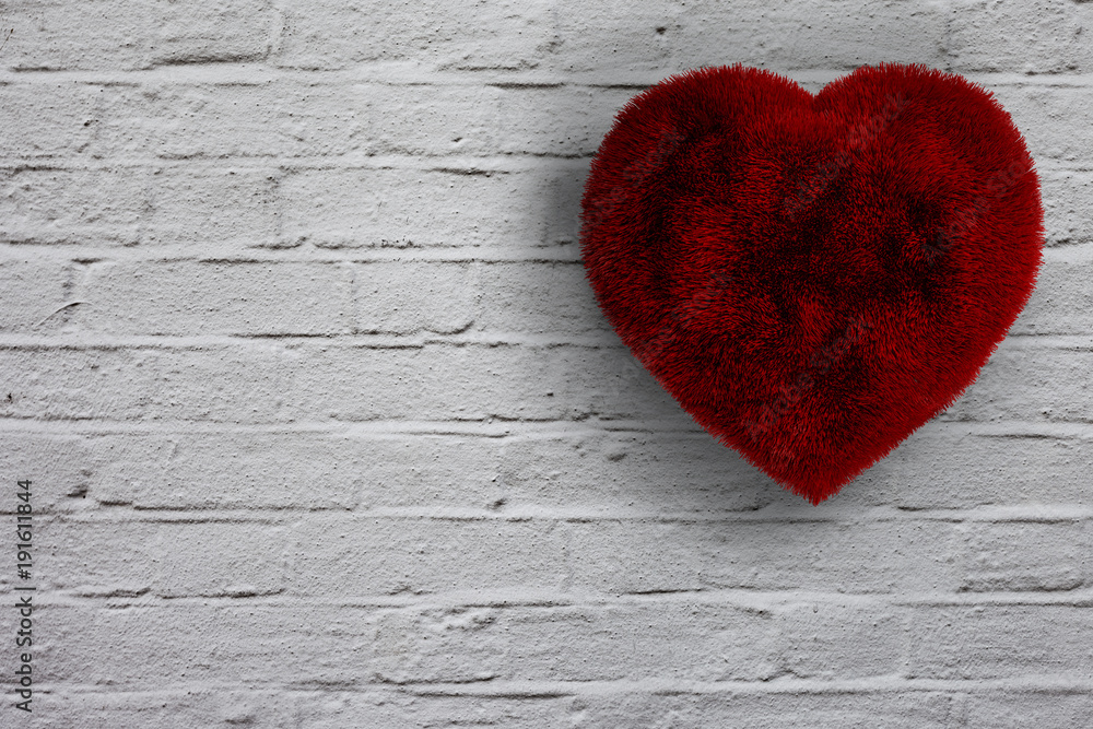 Valentines Day Heart Bricks Background Valentines Day Heart Bricks Background