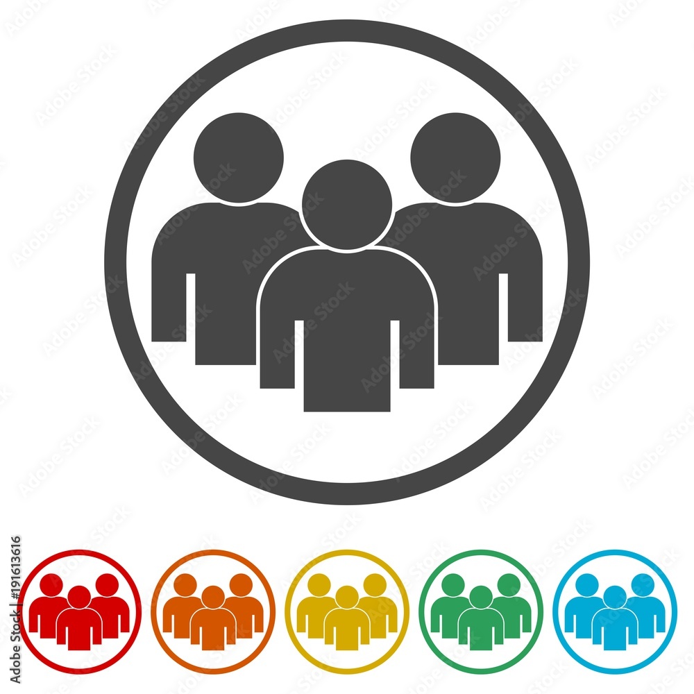 User sign icon, Person symbol, 6 Colors Included User sign icon, Person symbol, 6 Colors Included