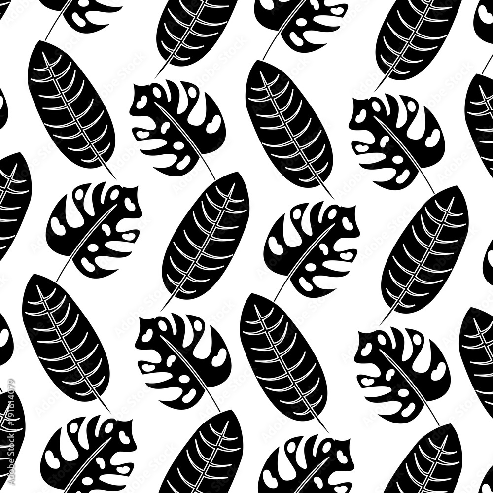 leaves tropical spring natural pattern vector illustration leaves tropical spring natural pattern vector illustration