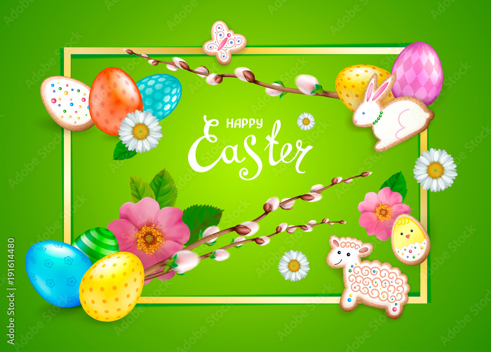 Fototapeta premium Happy easter collection