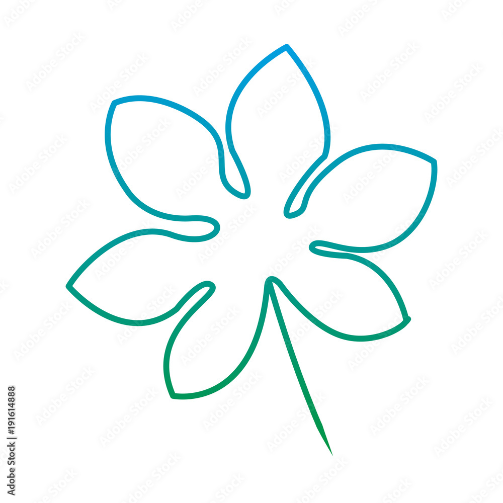 tropical leaf season eco nature vector illustration green color line image tropical leaf season eco nature vector illustration green color line image