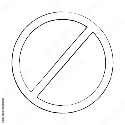 prohibition no symbol red round stop warning sign template vector illustration sketch design