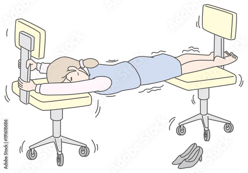 椅子から降りられなくなったOL