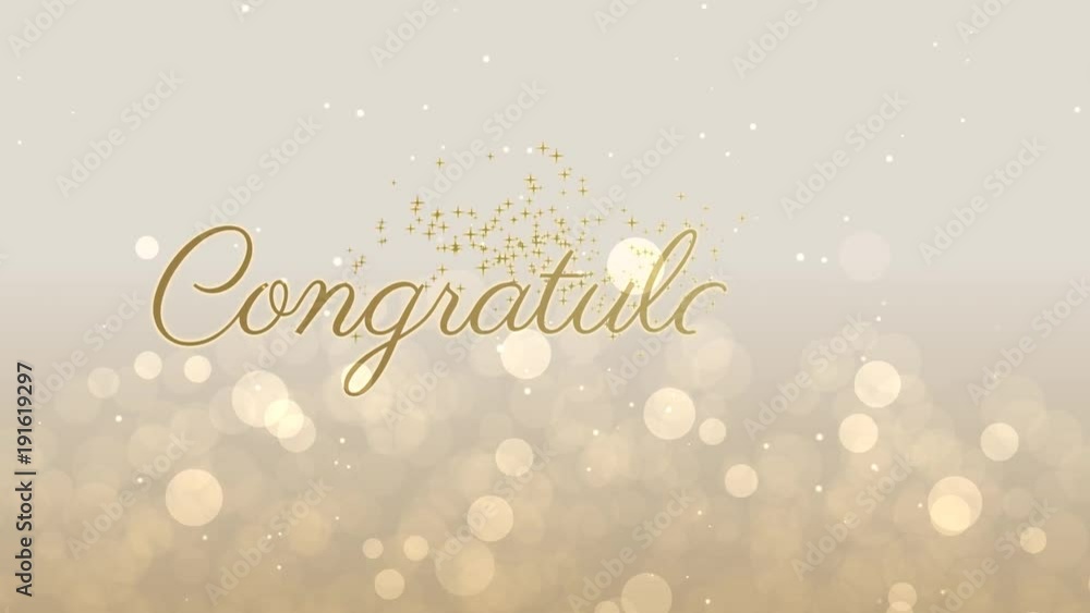 Congratulations written with glitter Congratulations written with glitter