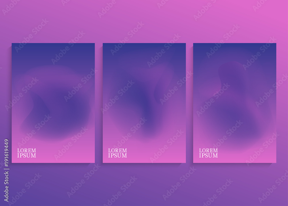 Abstract covers with vibrant gradient shapes. Modern design. Vector illustration. Abstract covers with vibrant gradient shapes. Modern design. Vector illustration.