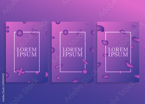 Abstract covers with liquid shapes. Modern design. Vector illustration.