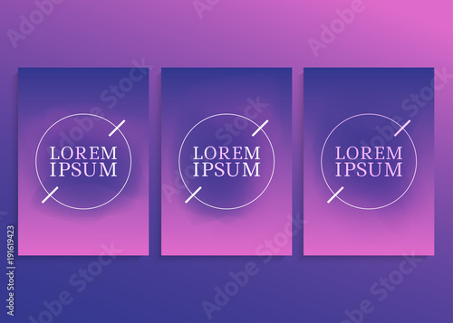 Abstract covers with vibrant gradient shapes. Modern design. Vector illustration.
