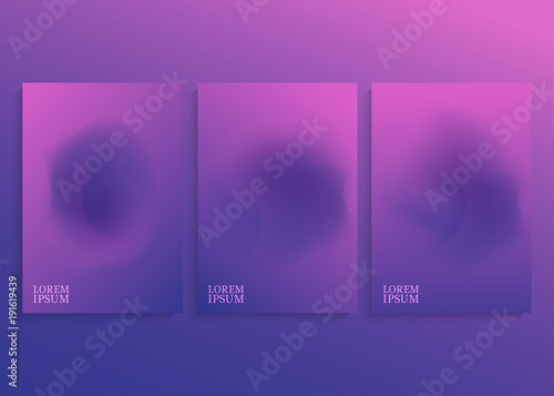 Abstract covers with vibrant gradient shapes. Modern design. Vector illustration.