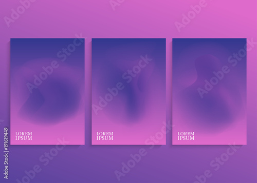 Abstract covers with vibrant gradient shapes. Modern design. Vector illustration.