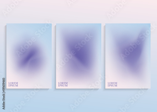 Abstract covers with vibrant gradient shapes. Modern design. Vector illustration.