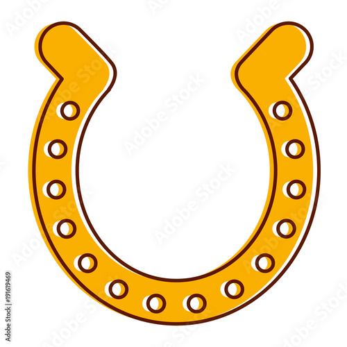 horseshoe luck good traditional icon vector illustration