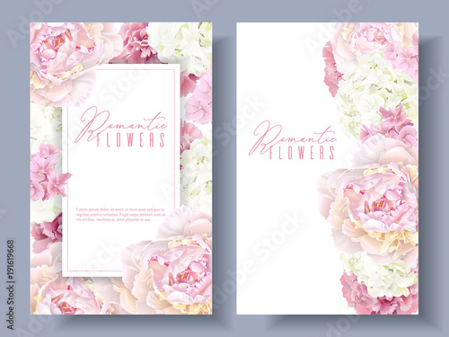 Peony pink banners