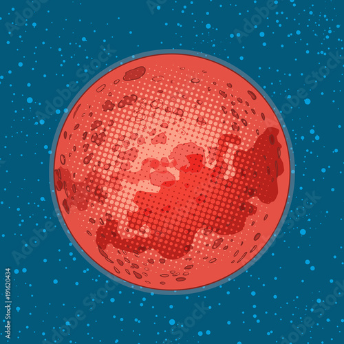 The planet Mars, space exploration, science and astronomy
