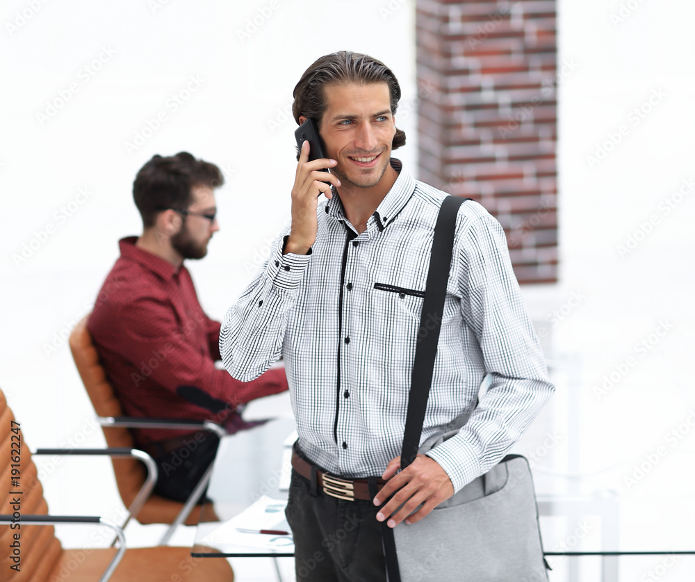 system administrator talking on the phone system administrator talking on the phone