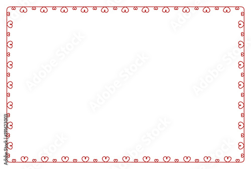 frame red doodle hearts