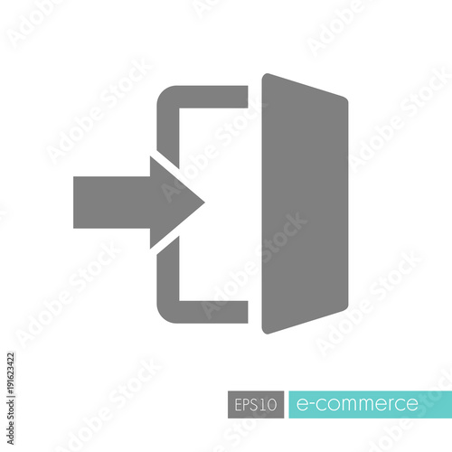 Login icon in trendy flat style