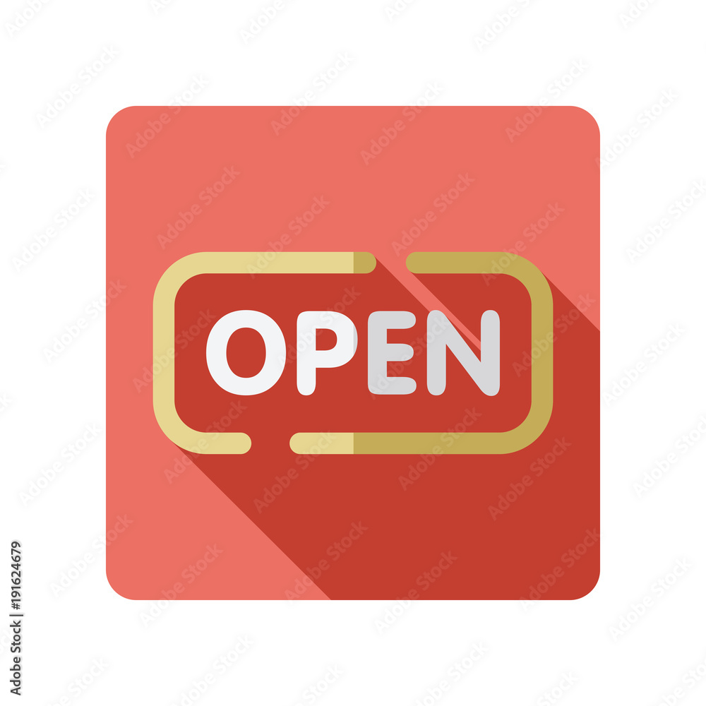 Open Vector icon on white background Open Vector icon on white background