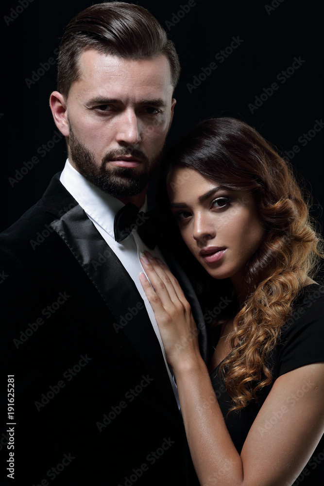 Portrait of young flirting couple Portrait of young flirting couple
