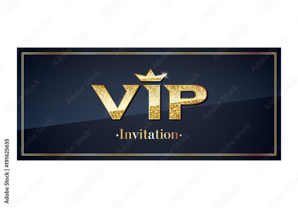 VIP invitation card premium design template. VIP invitation card premium design template.