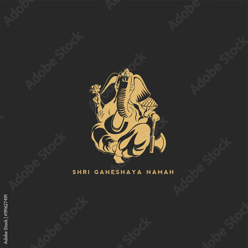 golden statue on white background vector illustration.