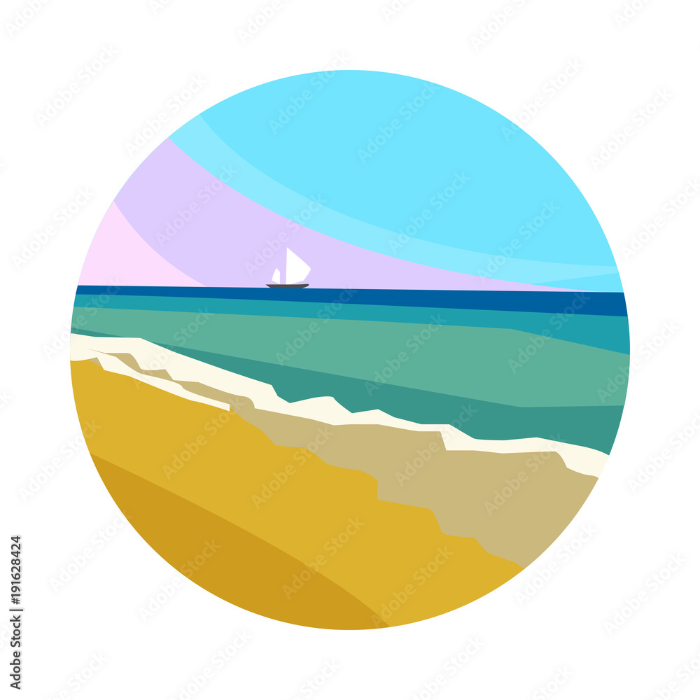 flat icon nature the sea and the beach