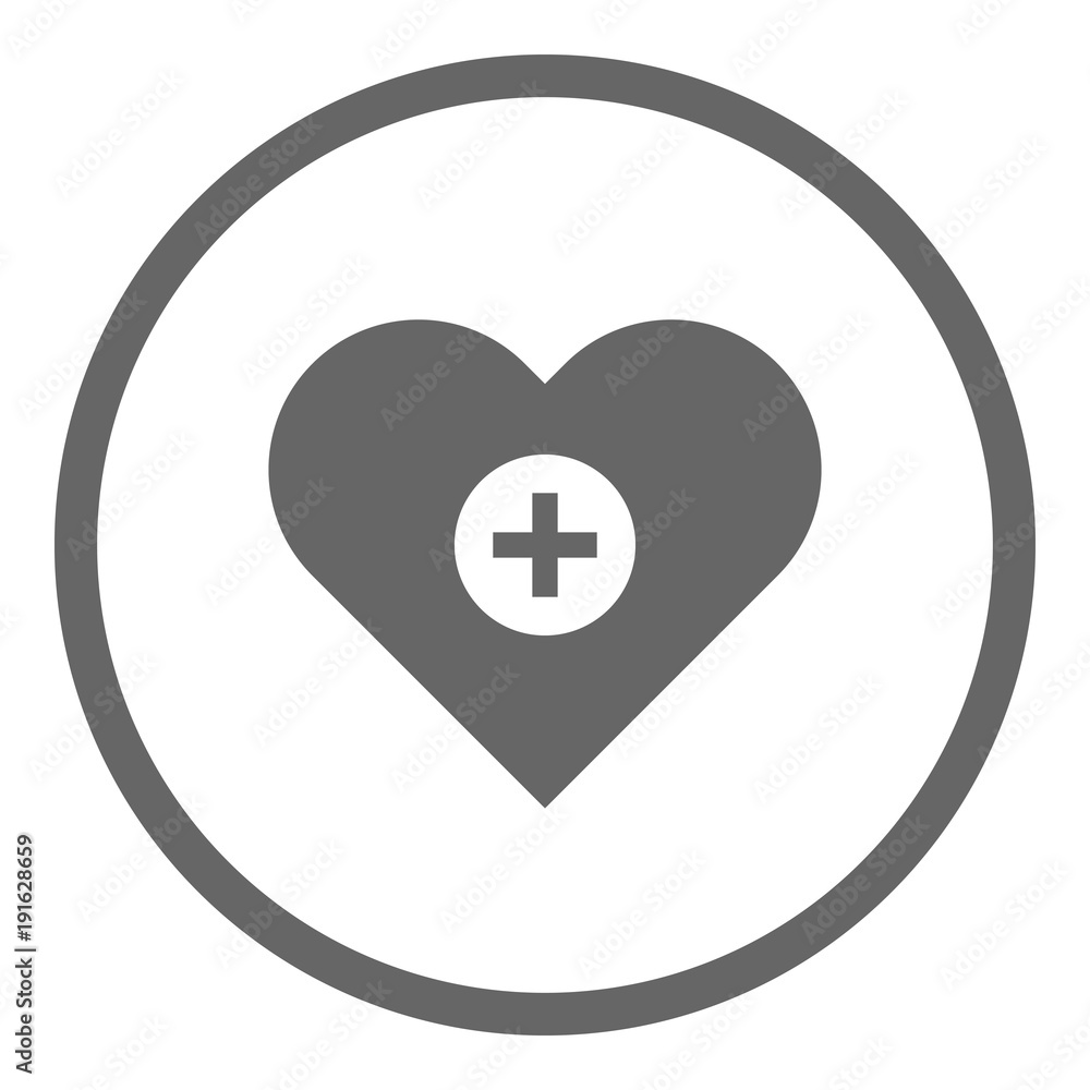 Heart with medical cross. Vector icon. Heart with medical cross. Vector icon.
