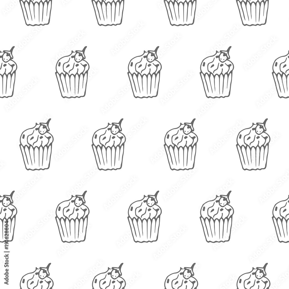 cake with strawberry seamless vector pattern cake with strawberry seamless vector pattern