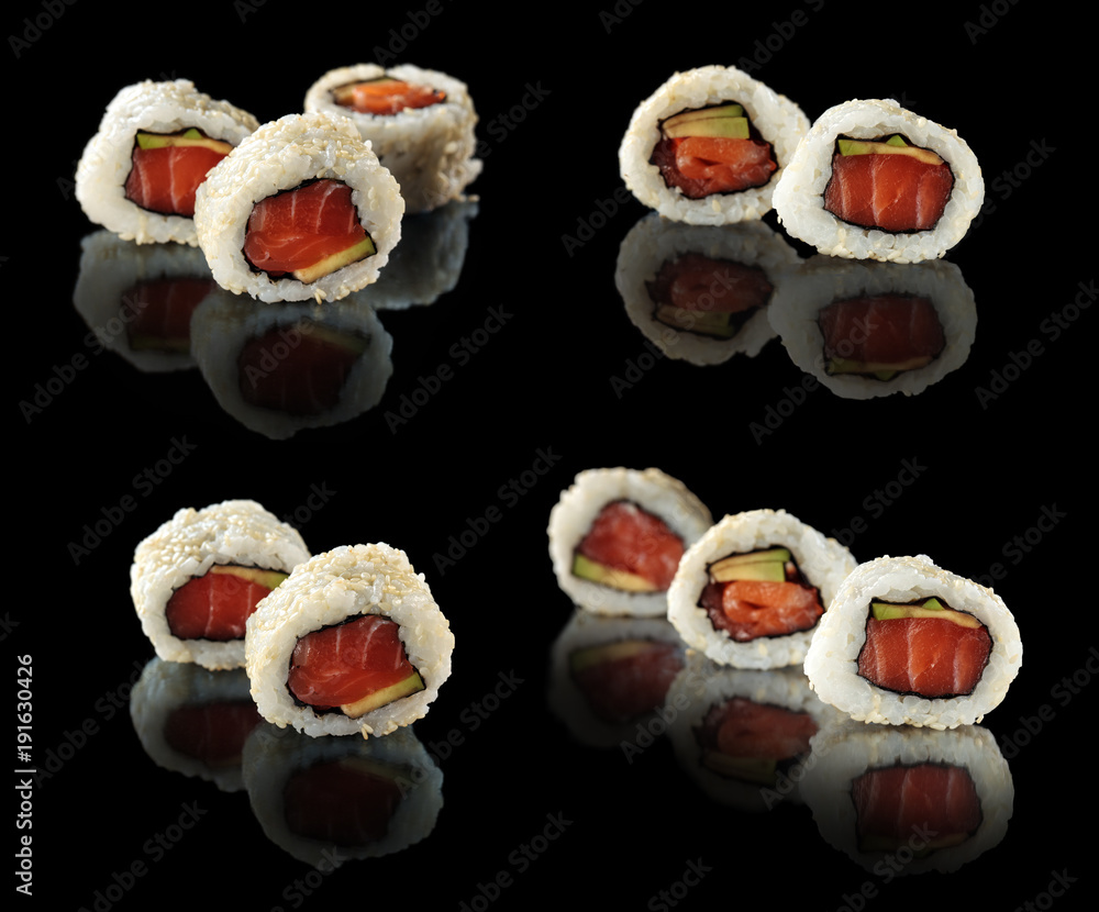 Fresh sushi rolls. Fresh sushi rolls.