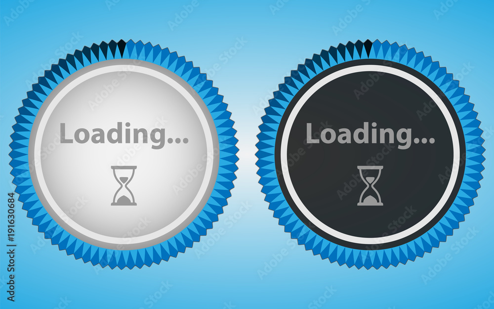 Circular loading in white and black style. Web preloader vector icon for web design. Progress, process indicator. Circular loading in white and black style. Web preloader vector icon for web design. Progress, process indicator.