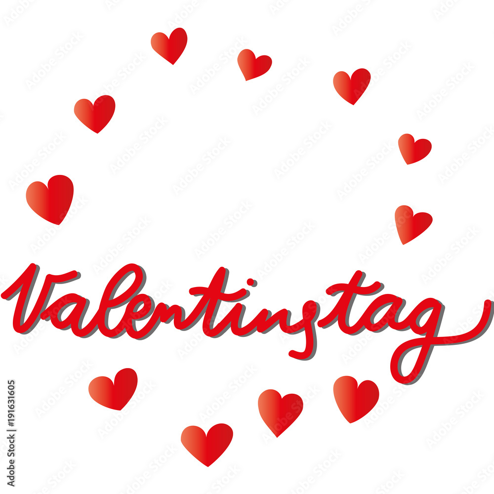 Valentinstag, Valentine, Handschrift mit rotem Herz, Button, Störer - Be me Valentine!
